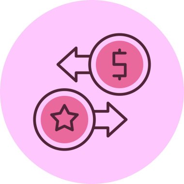 Sadakat Noktaları web simgesi, basit vektör illüstrasyonu