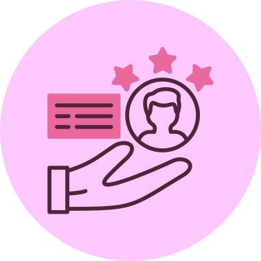 Müşteri memnuniyeti web simgesi, basit vektör illüstrasyonu