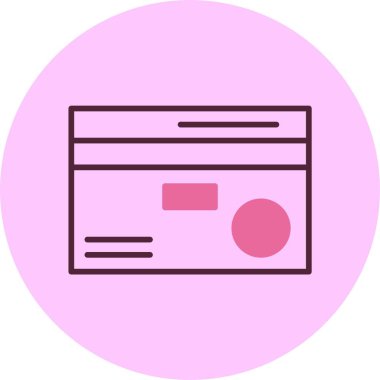 Kart. Web simgesi basit illüstrasyon 