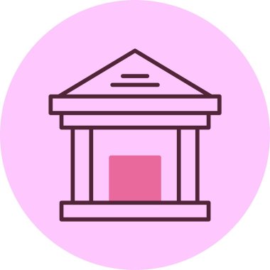 Banka oluşturma web simgesi, basit vektör illüstrasyonu