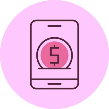 Çevrimiçi Kaydetme web simgesi, basit vektör illüstrasyonu