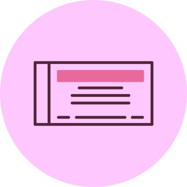 Checkbook icon, vector illustration simple design