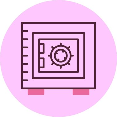 Kasa web simgesi, basit vektör illüstrasyonu