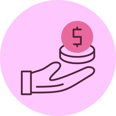 Yatırım web simgesi, basit vektör illüstrasyonu