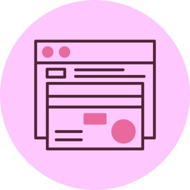 Çevrimiçi bankacılık web simgesi, basit vektör illüstrasyonu