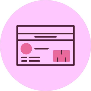 Kart. Web simgesi basit illüstrasyon 