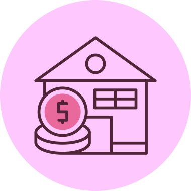 İpotek ağı simgesi, basit vektör illüstrasyonu