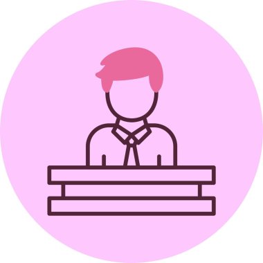 Banka veznedarı web simgesi, basit vektör illüstrasyonu