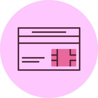 Kart. Web simgesi basit illüstrasyon 