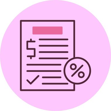 Vergilendirme web simgesi, basit vektör illüstrasyonu