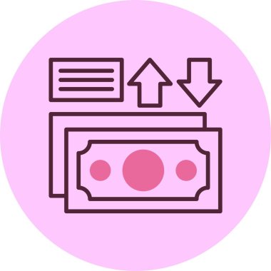 Vergi iadesi web simgesi, basit vektör illüstrasyonu