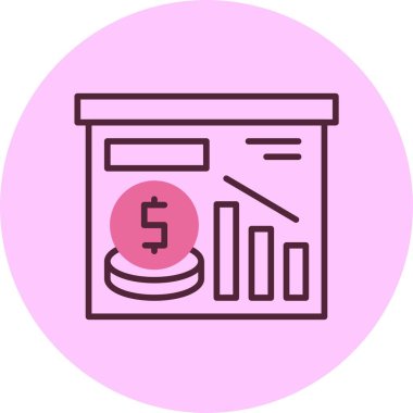 Resesyon web simgesi, basit vektör illüstrasyonu