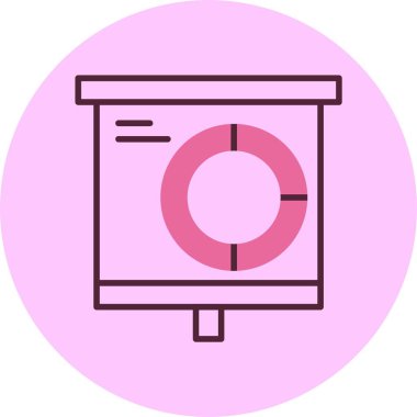 finans grafiği simgesi, vektör illüstrasyonu basit tasarım