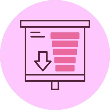 finans grafiği simgesi, vektör illüstrasyonu basit tasarım