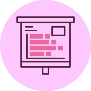 Yatay Çubuklar web simgesini, basit vektör illüstrasyonunu gösterir