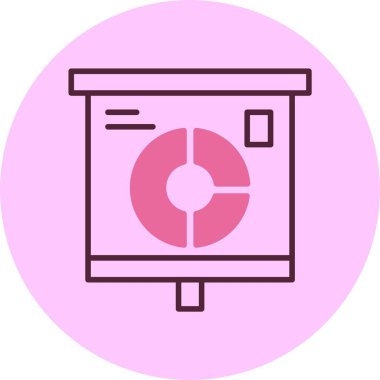 finans grafiği simgesi, vektör illüstrasyonu basit tasarım