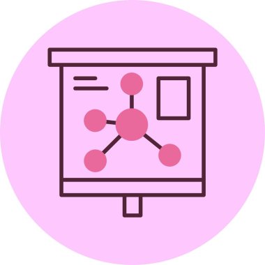 Zihin Haritası Web simgesi, basit vektör illüstrasyonu