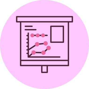 finans grafiği simgesi, vektör illüstrasyonu basit tasarım