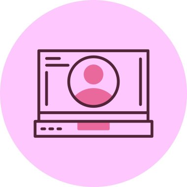 dizüstü bilgisayar simgesi, vektör illüstrasyonu basit tasarım