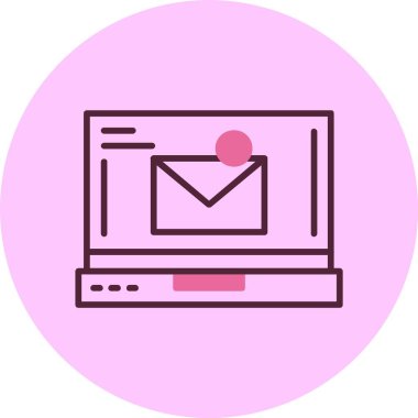 dizüstü bilgisayar simgesi, vektör illüstrasyonu basit tasarım