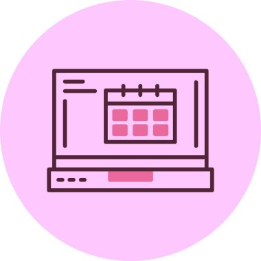 dizüstü bilgisayar simgesi, vektör illüstrasyonu basit tasarım