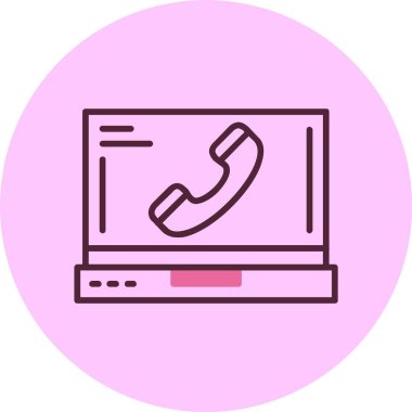 Telefon web simgesi, basit vektör çizim