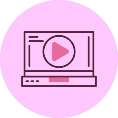 Oynayın. Web simgesi basit illüstrasyon 