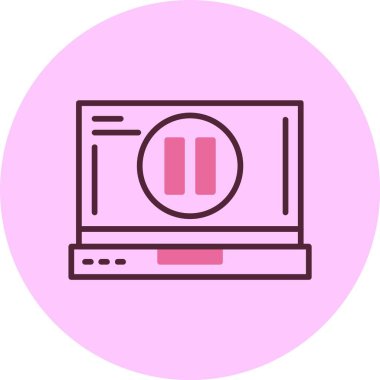 düğme simge vektör çizim duraklatma  