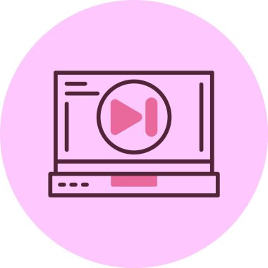 dizüstü bilgisayar simgesi, vektör illüstrasyonu basit tasarım