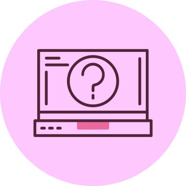 dizüstü bilgisayar simgesi, vektör illüstrasyonu basit tasarım