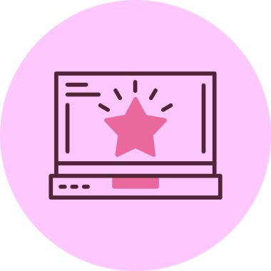 dizüstü bilgisayar simgesi, vektör illüstrasyonu basit tasarım