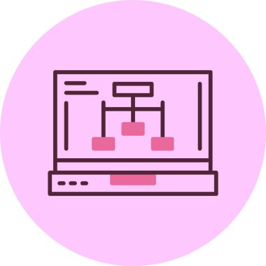 dizüstü bilgisayar simgesi, vektör illüstrasyonu basit tasarım