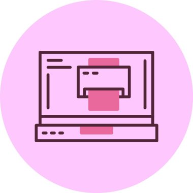 dizüstü bilgisayar simgesi, vektör illüstrasyonu basit tasarım