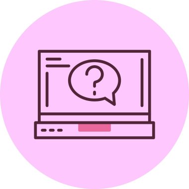 dizüstü bilgisayar simgesi, vektör illüstrasyonu basit tasarım