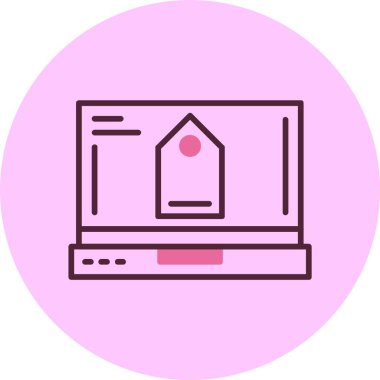 dizüstü bilgisayar simgesi, vektör illüstrasyonu basit tasarım