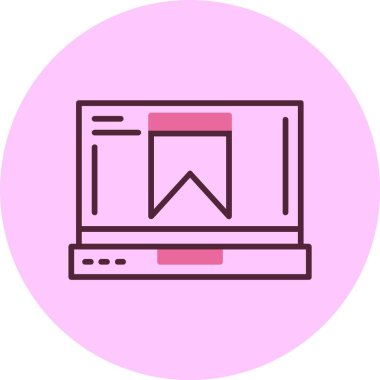 dizüstü bilgisayar simgesi, vektör illüstrasyonu basit tasarım