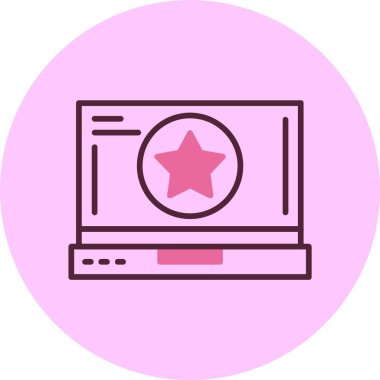 dizüstü bilgisayar simgesi, vektör illüstrasyonu basit tasarım