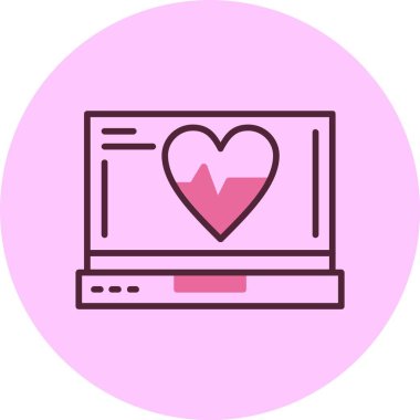 dizüstü bilgisayar simgesi, vektör illüstrasyonu basit tasarım