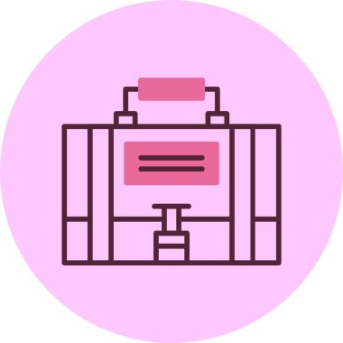 evrak çantası web simgesi, basit vektör illüstrasyonu