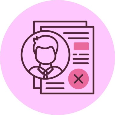 Web simgesini reddet, basit vektör illüstrasyonu