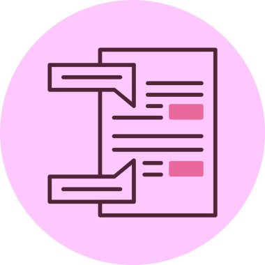 Tavsiye web simgesi, basit vektör illüstrasyonu