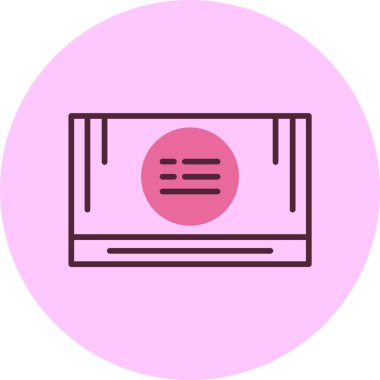 Kart. Web simgesi basit illüstrasyon 