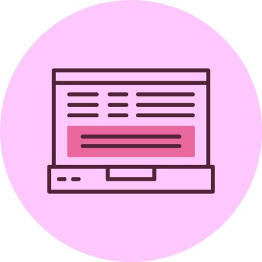 dizüstü bilgisayar web simgesi, basit vektör illüstrasyonu