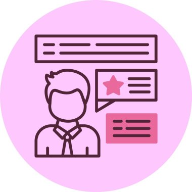 Geribildirim web simgesi, basit vektör illüstrasyonu