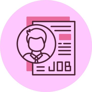 İş tanımı. Web simgesi, basit vektör illüstrasyonu