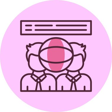 Şirket Kültür web simgesi, basit vektör illüstrasyonu