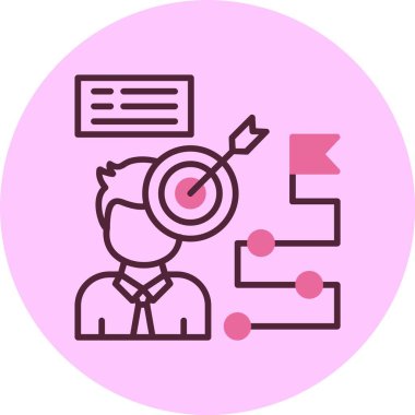 Görev web simgesi, basit vektör illüstrasyonu