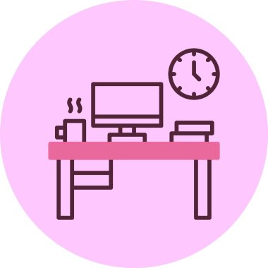 Çalışma Ortamı web simgesi, basit vektör illüstrasyonu