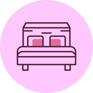 yatak ikonu vektör illüstrasyonu 