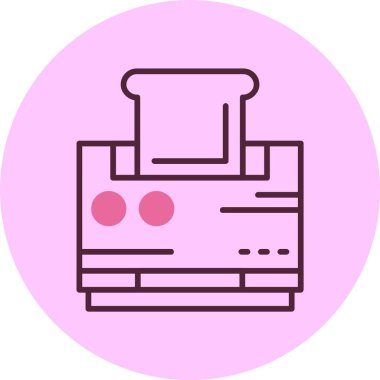 Tost makinesi web simgesi, basit vektör illüstrasyonu